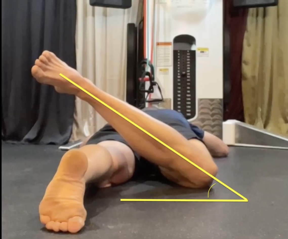 Right leg move in angle
