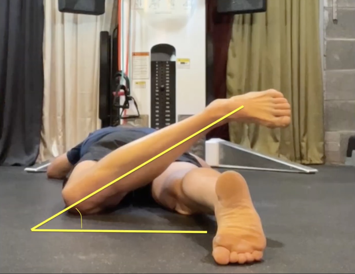 Left leg move in angle